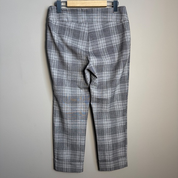 Lisette L Montreal Women's Pull-On Plaid Dress Pants Gray Size 4 Preppy Ankle - Picture 6 of 13